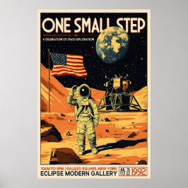 Retro Apollo 11 månlandning Poster Vintage Rymden