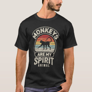 Retro-apor är min andliga djurapa t shirt