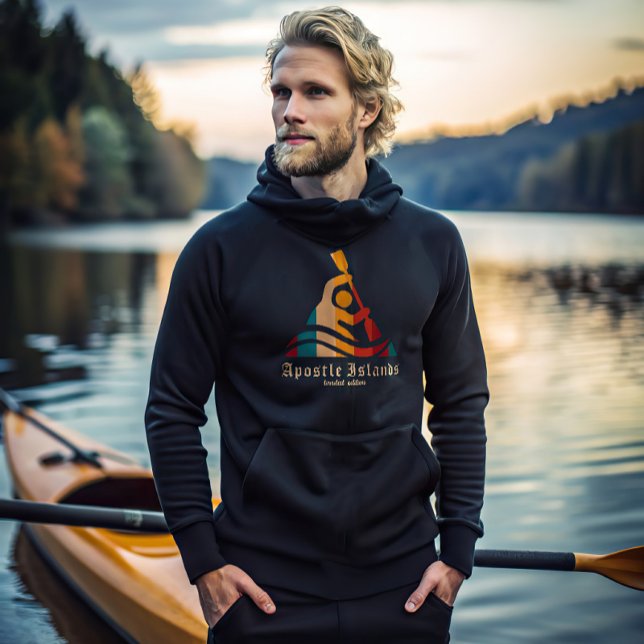 Retro Apostle Islands Kayaking Hoodie (Skapare uppladdad)