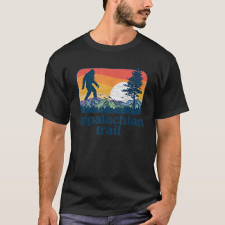 Retro Appalachian Trail Bigfoot Mountain Träd Out T Shirt