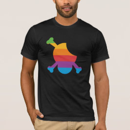 Retro Apple för skalle och för ben logotyp T-shirt