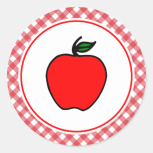 Retro Apple-klistermärken Runt Klistermärke