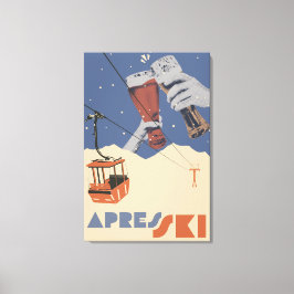Retro Après Ski  Canvastryck