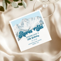 Retro Apres Ski Vinter Berg Födelsedagsfest