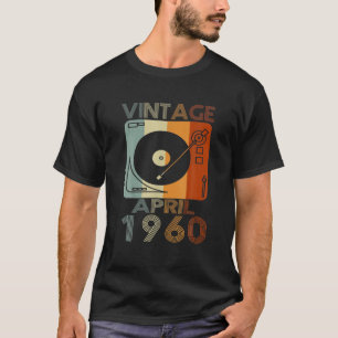 Retro April 1960 T 61St Birthday Gift 61 Years Old Shirt