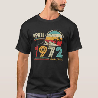 Retro April 1972 50 år gammal Begränsad utgåva 50: T Shirt