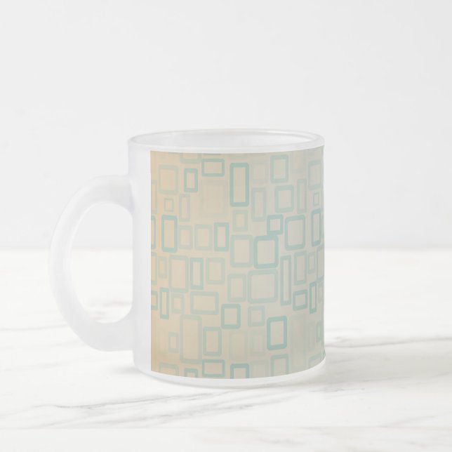 Retro Aqua Frostad Glasmugg (Vänster)