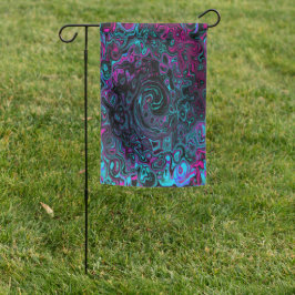 Retro Aqua Magenta och Black Abstrakt Swirl