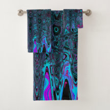 Retro Aqua Magenta och Black Abstrakt Vinkarare