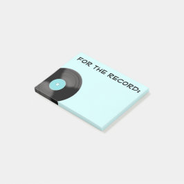 Retro Aqua Post It Notes För Skivor Post-it Block