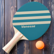 Retro Aquamarine Tre Ränder med Namn