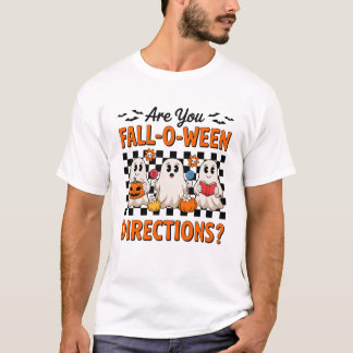 Retro Är Du Fall O Ween Riktningar Lärare Hallo T Shirt