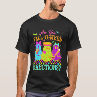 Retro är du Fall O Ween vägbeskrivning Lärare Hall T Shirt