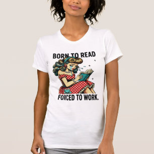 Retro är född att läsa t shirt