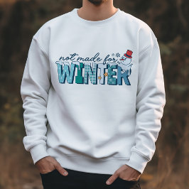 Retro är inte gjort för vinter Snögubbe Lång Ärmad Tröja