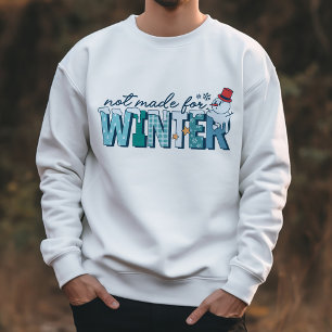 Retro är inte gjort för vinter Snögubbe Lång Ärmad Tröja