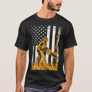 Retro Arborist American Flagga 4:e juli amerikansk T Shirt