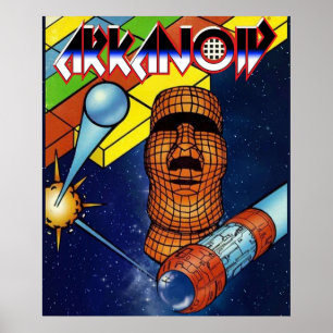 Retro Arcade Arkanoid Poster