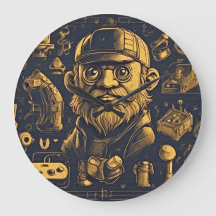 Retro Arcade Dreams Stor Klocka