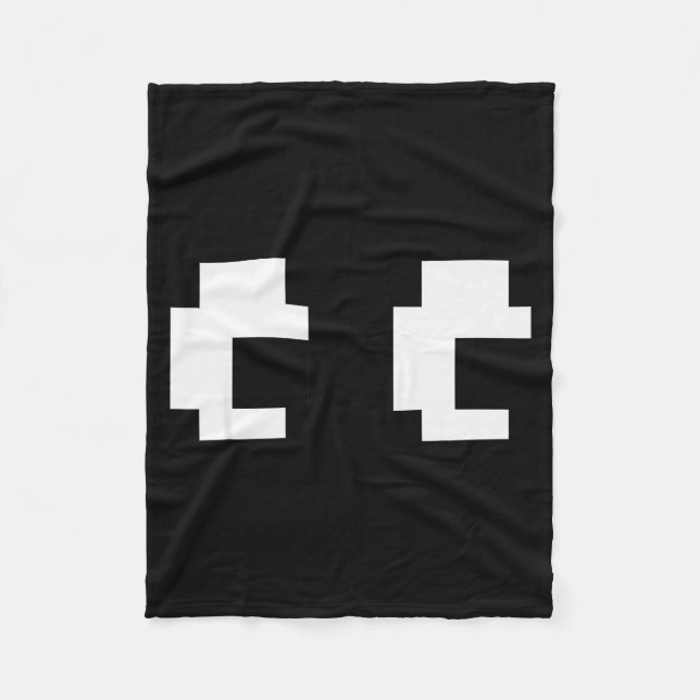 Retro Arcade Game Ghost Eyes Halloween Group Costu Fleecefilt (Framsidan)