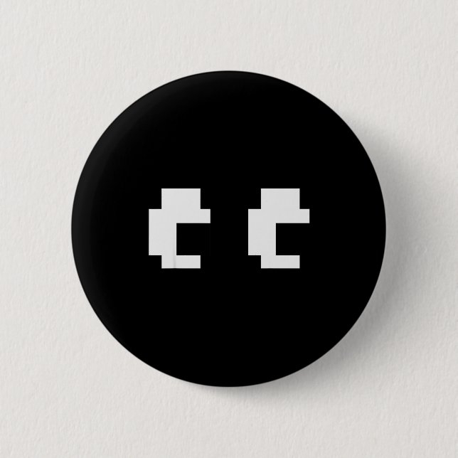 Retro Arcade Game Ghost Eyes Halloween Group Costu Knapp (Framsida)