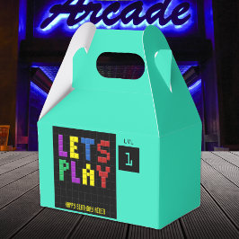 Retro Arcade Game Kids 1:a födelsedag Party Presentaskar