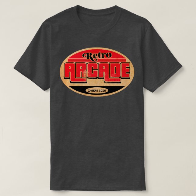 Retro Arcade Gamer T Shirt (Design framsida)