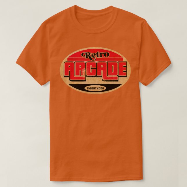 Retro Arcade Gamer T Shirt (Design framsida)