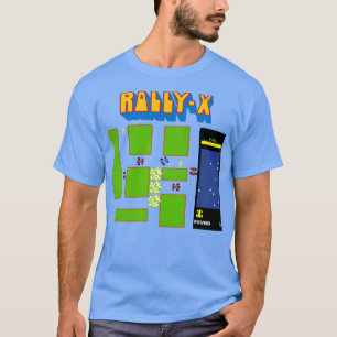 RETRO ARCADE RALLY X VECTOR ILLUSTRATRATION T SHIRT