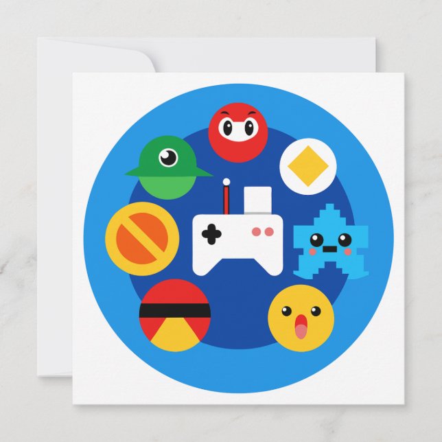 Retro Arcade-Roligt Inbjudningar (Framsida)