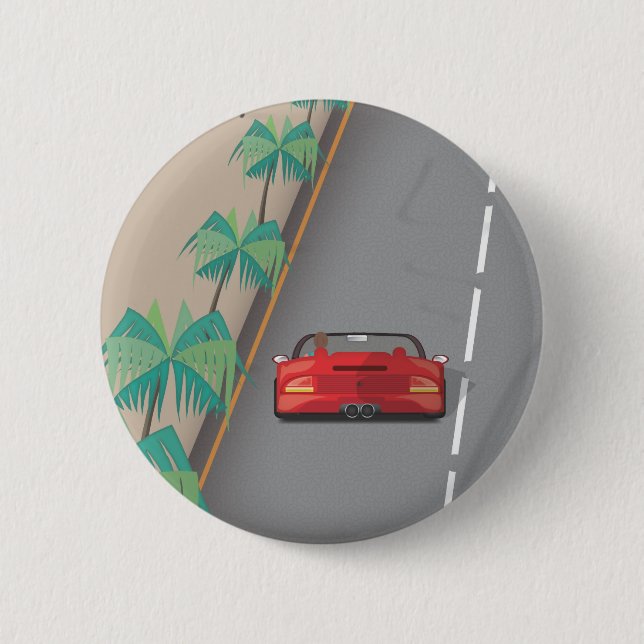 Retro Arcade Tävling på 80-talet Knapp (Framsida)