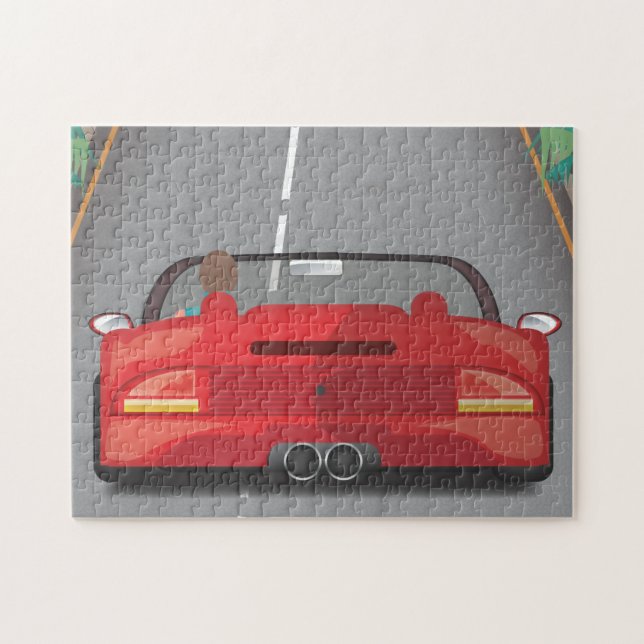 Retro Arcade Tävling på 80-talet Pussel (Horisontell)