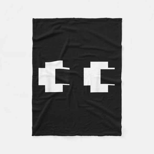 Retro Arcade Video Game Ghost Eyes Halloween Group Fleecefilt (Framsidan)