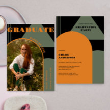 Retro Arch Grönt & Orange Photo Studenten