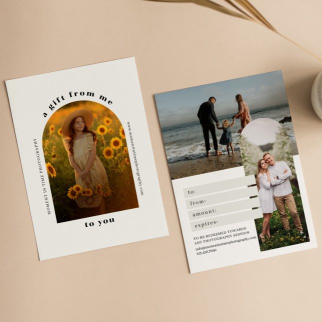 Retro Arch Photo Photography Gift-certifikat (Skapare uppladdad)