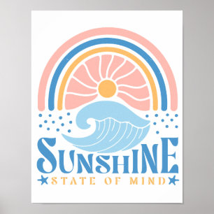 Retro Arch Sol Poster - "Sunshine State of Mind"