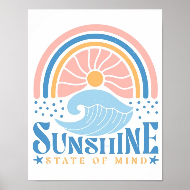 Retro Arch Sol Poster - "Sunshine State of Mind" (Framsidan)