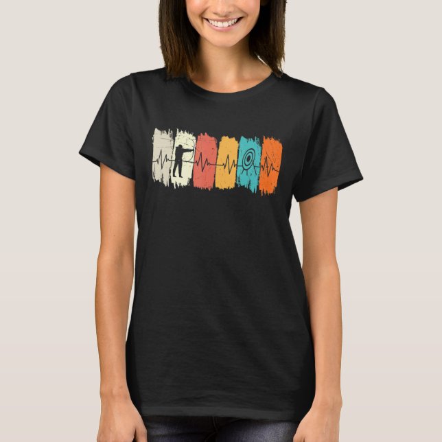 Retro Archery Archers Heartslag Archery T Shirt (Framsida)