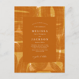 Retro Arches and Bends and Linjer Gult Bröllop in  Vykort