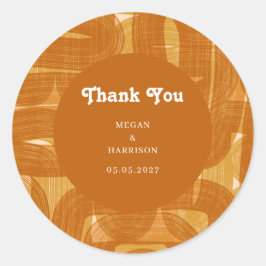 Retro Arches and Bends and Linjer Gult Classic R Runt Klistermärke