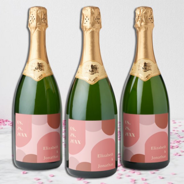 Retro Arches Coral Rosa Bröllop (Skapare uppladdad)