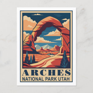 Retro Arches nationalpark Vykort