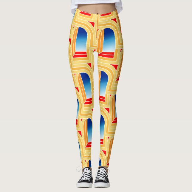 Retro Archway Leggings - Casablanca Window (Framsida)