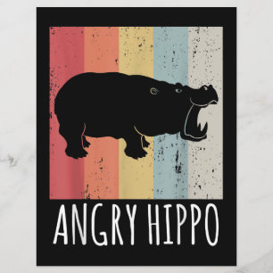 Retro Arg Hippo - Vintage Hippopotamus