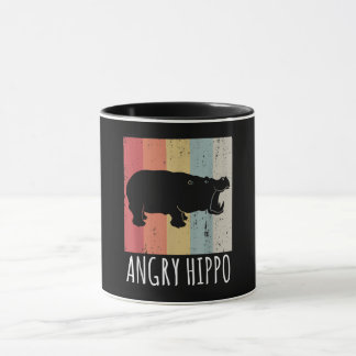 Retro Arg Hippo - Vintage Hippopotamus Mugg