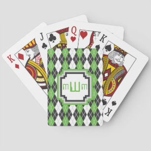 Retro Argyle Classic-uppspelningskort Casinokort