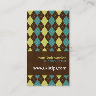 Retro Argyle-design Visitkort