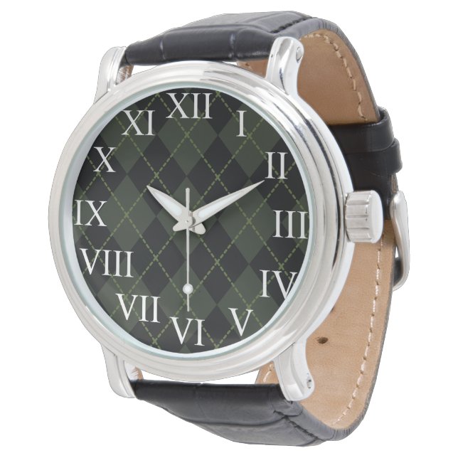 Retro Argyle-klocka  Armbandsur (Vinklad)