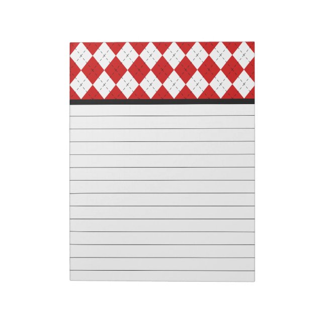 Retro Argyle Kök Anteckningsblock (Roterad)