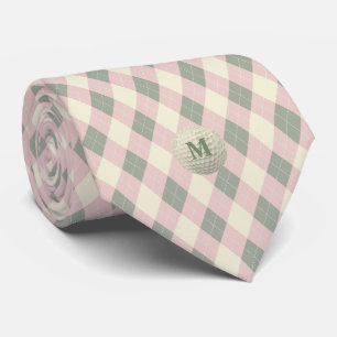 Retro Argyle-monogram Golfboll Slips